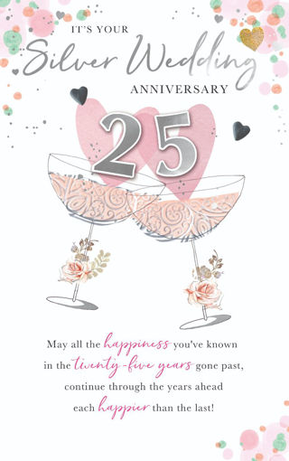 Picture of SILVER WEDDING ANNIVERSARY CARD